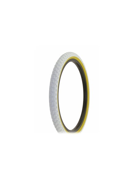 Tire 20 x 1.75 White/Gum Side Wall HF-143G.